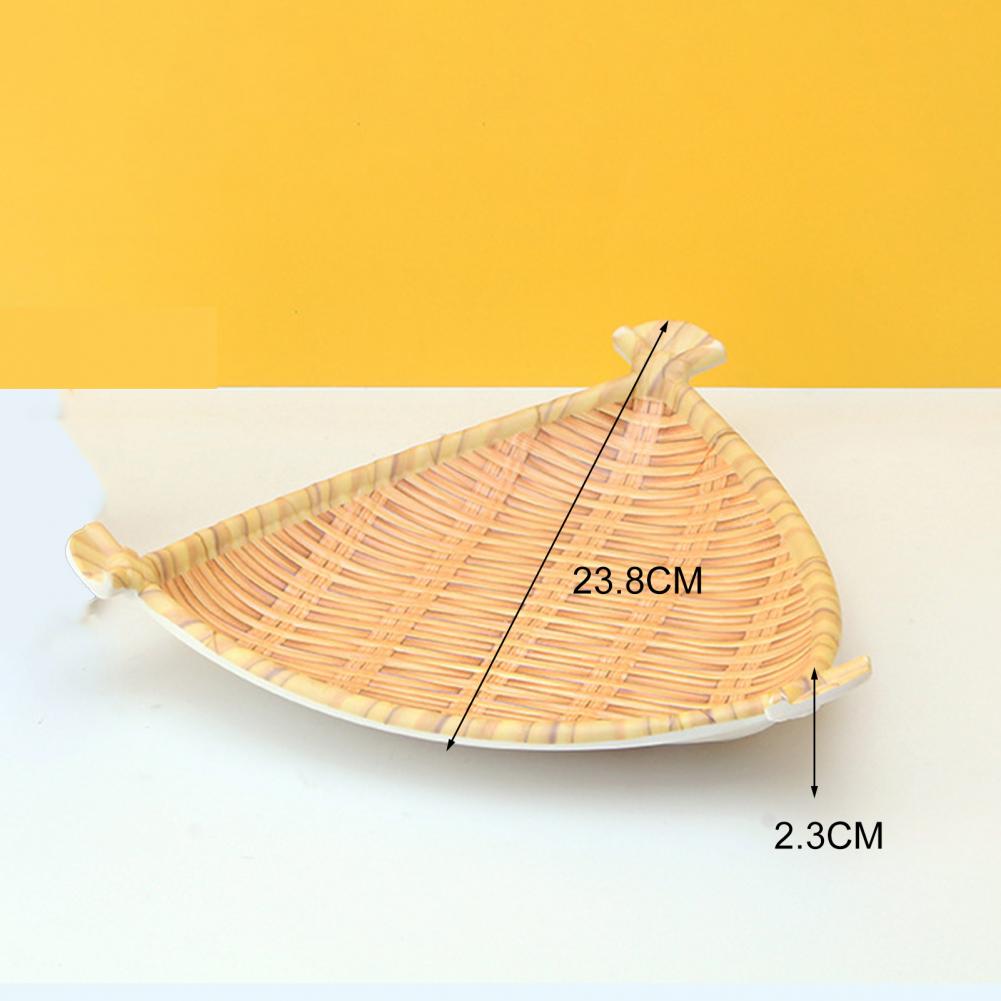 Bamboo Plate  Easy To Clean Round Smooth Edges Bamboo Dinner Plate Set High Temperature Resistant Sustainable Bamboo Tableware