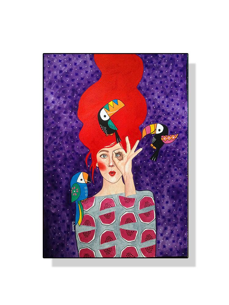 Abstrato Flor Mulher Menina Cabelo Moda Pôster Pintura em Tela Nordic Arte de Parede Imagem Para Sala de Estar Moderna Decoração de Casa