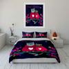 Romantic Cats Night Decor Soft Comfortable Duvet Cover Bedding Set Included 1*Duvet Cover & 2*Pillowcases, Gift