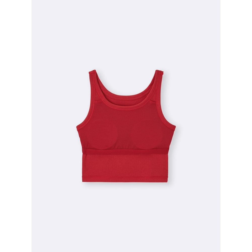 GU by Uniqlo Girls Bra Feel Petite Crop Rib Tank Top