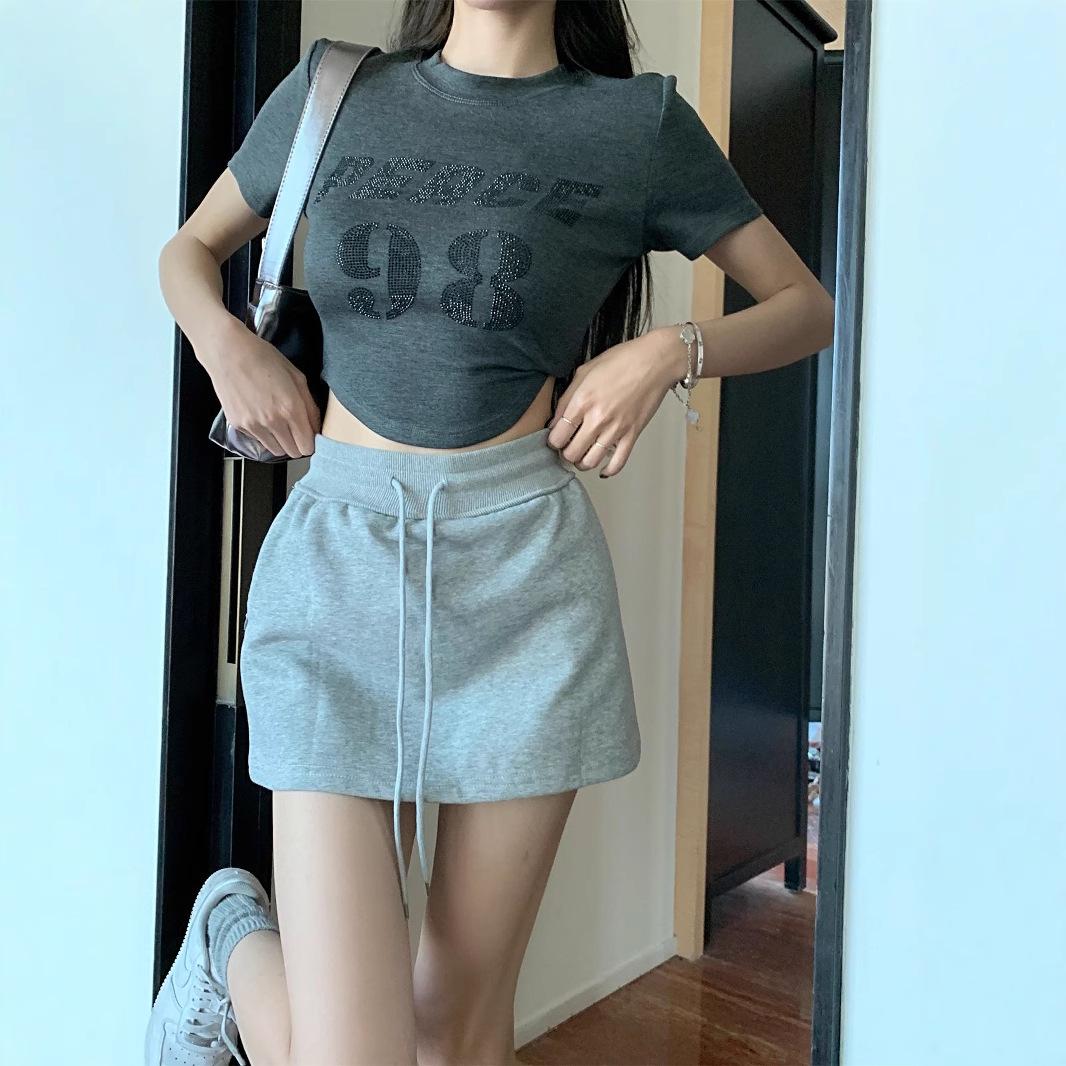 

Petite Women s High Waist Drawstring Bodycon Summer Skirt M Premium