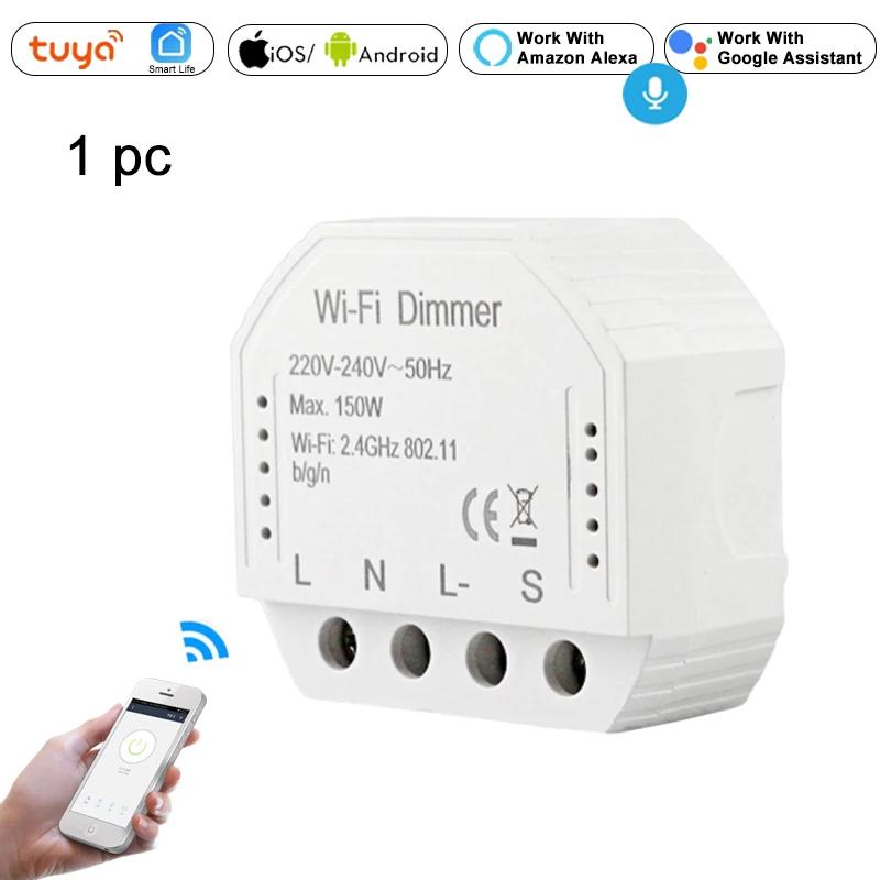 DIY Smart WiFi Light LED Dimmer Switch Smart Life/Tuya APP Remote Control 1/2 Way Switch,Works with Alexa Echo Google Home