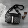Shoulder Bag Men'S Plaid Trendy Messenger Bag Business Casual Horizontal Youth Men'S Bag Small Satchel