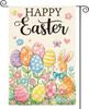 Happy Easter Garden Ag 12x18 Inch Double Sided Outside, Oral Bunny Rabbit Wreath Yard Outdoor Ag Easter Decorative a