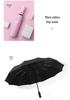 24-Rib Automatic Folding Umbrella with UV Protection for Sun and Rain.