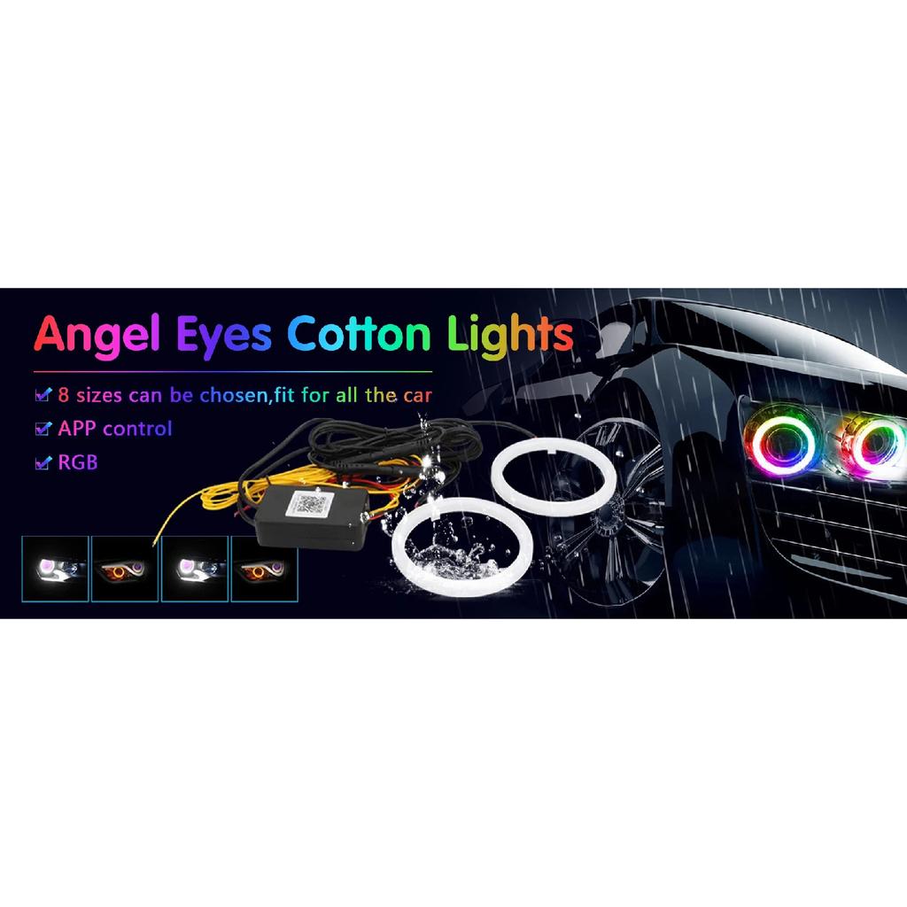 2PCS Car Angel Wings Light Welcome Lights  Led Car Laser Lamp White Decoration Ambient Lamps Auto Accessories