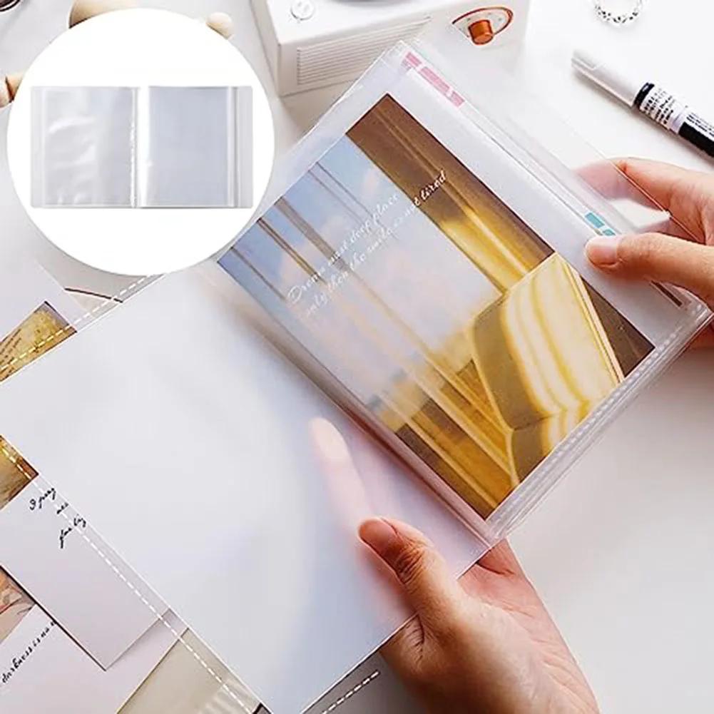 Clear Photo Album With 40 Pockets A6 Information Booklet Nail Stickers Storage Book Album Collecting Decals Organizer Holder