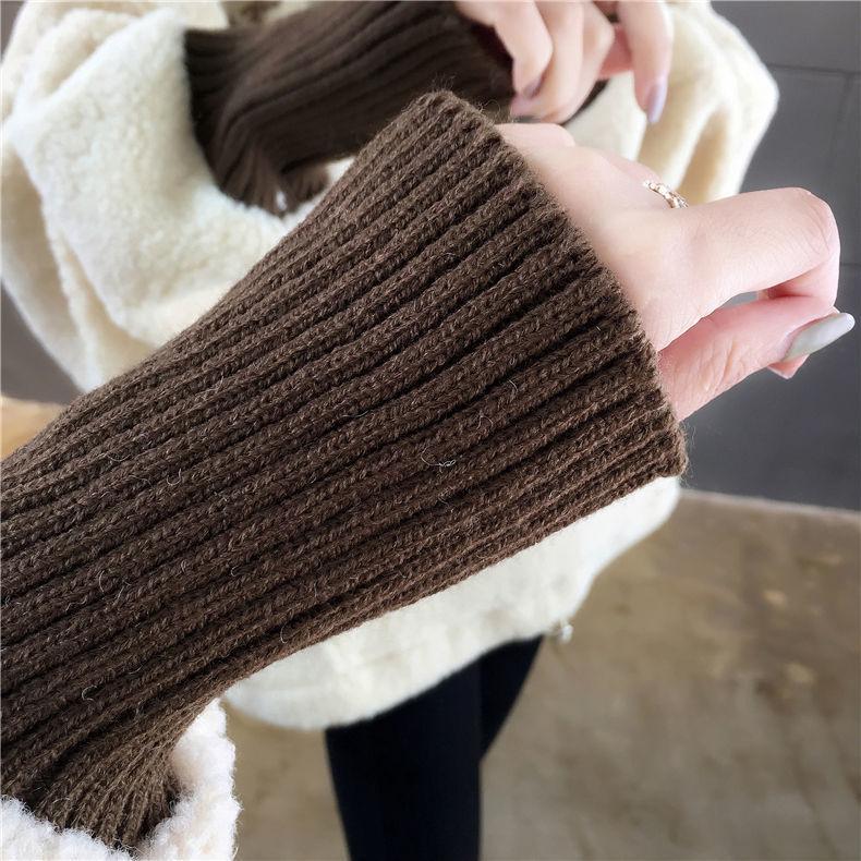 Large Size Fake Two-piece Plush Hoodie Loose Thick Autumn and Winter Jacket Lantern Sleeve Hooded Top Soft and Comfortable