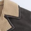 Autumn 2024 Women's Loose Mid-Length Lapel Shearling Double-Faced Coat Jacket
