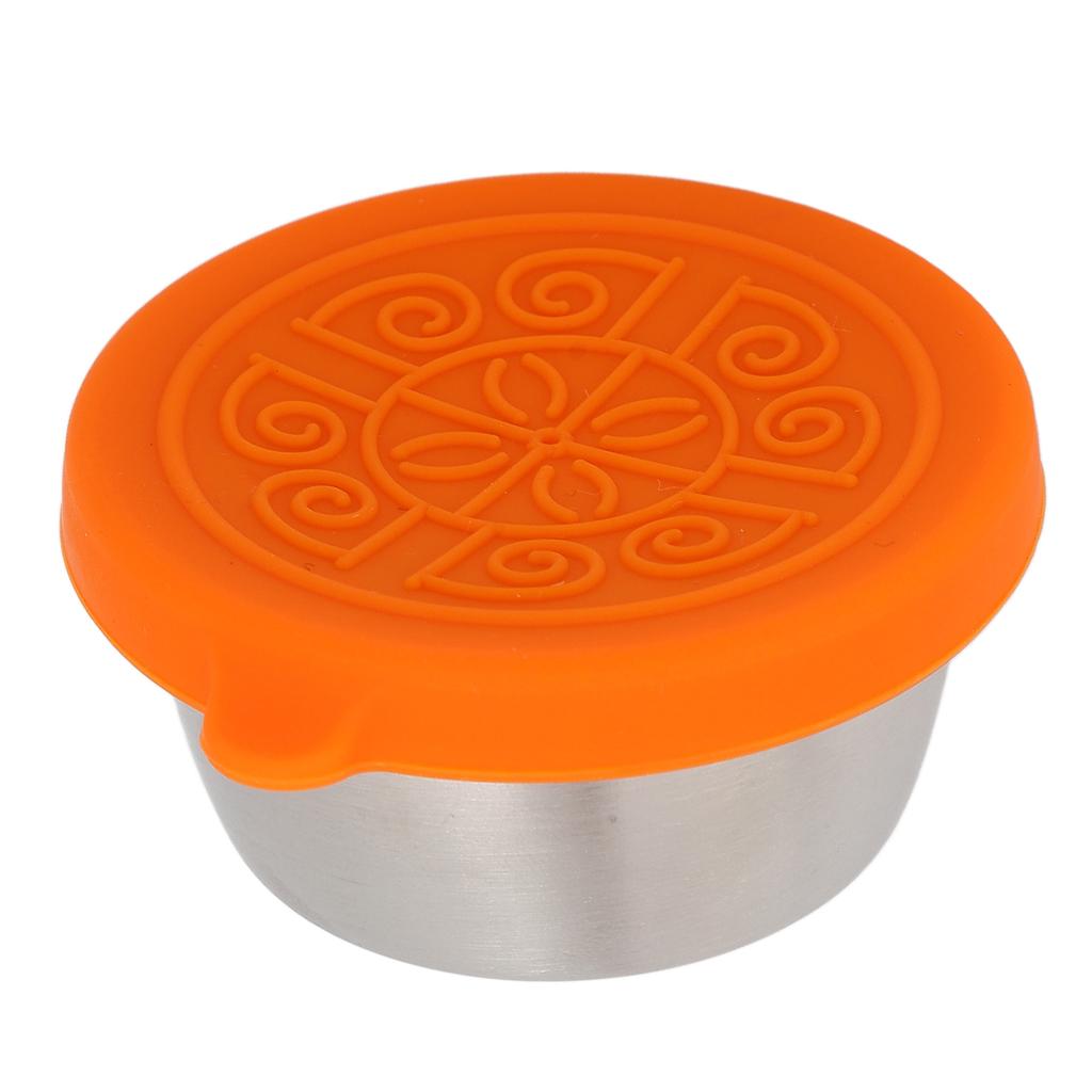 50ml Stainless Steel Condiment Containers Separate Proof Portable Small Dipping Sauce Cup with Lid for Beauty Salon