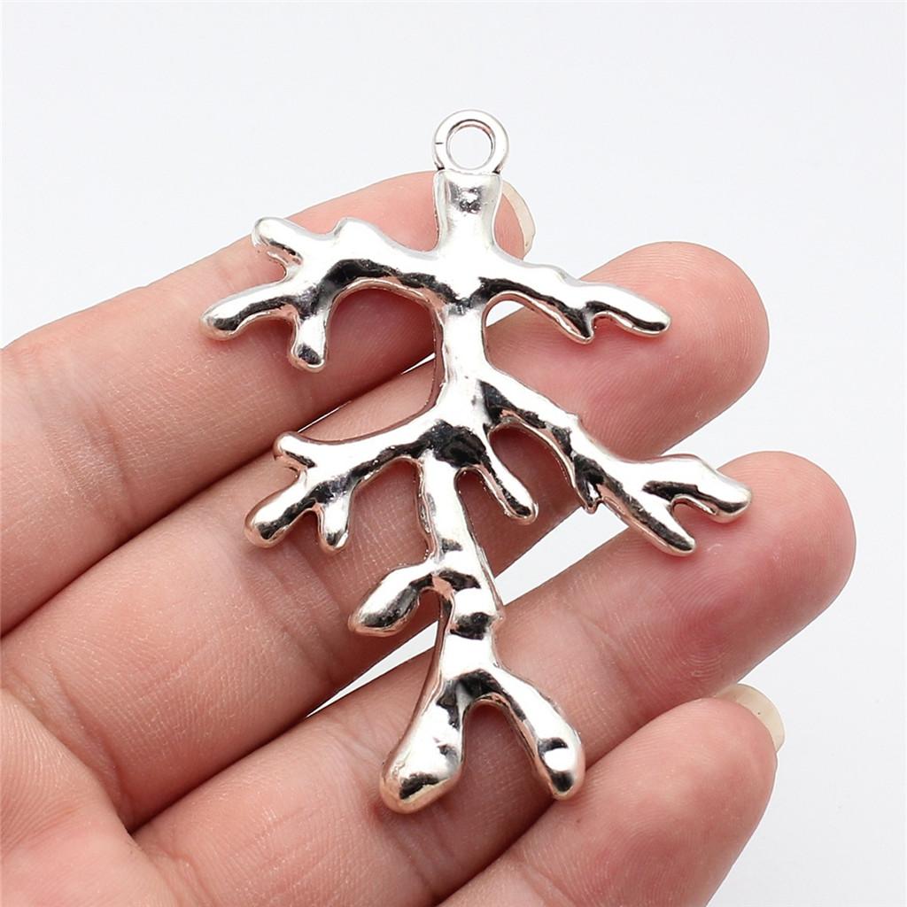 Foglie Grandi Dettagliate Fascino Botanico Bronzo Antico Lega di Zinco Materiali per la Creazione di Gioielli Stile Fabbricante di Gioielli Fascini Metallici