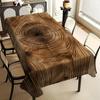 1pc Simple Farmhouse Country Old Wood Panel Kitchen Dining Rectangular Printed Tablecloth, Ultra Fine Fiber Tableclothzyc