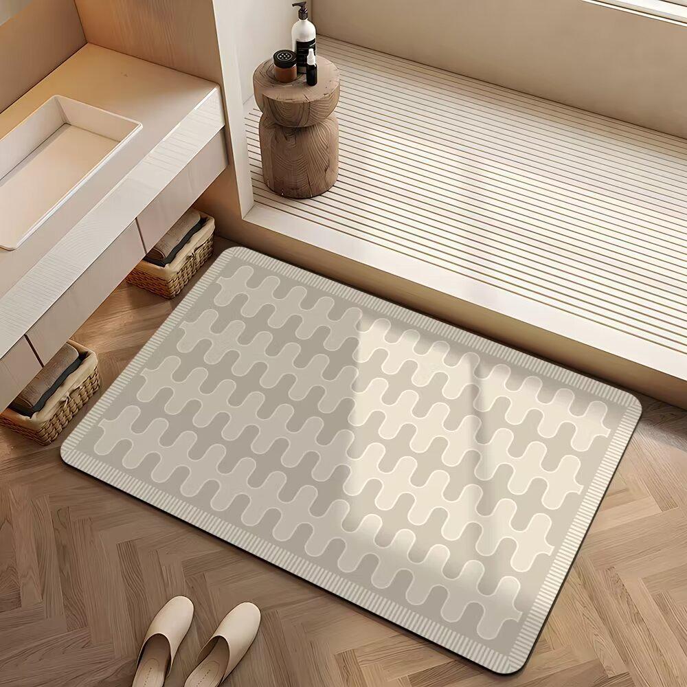 Bathroom Quick-Dry Non-Slip Diatom Mud Mat - Absorbent Soft Foot Pad for Toilet Door