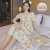 Women's Sweet Fairy Style Cloud Cotton Nightdress with Chest Pads