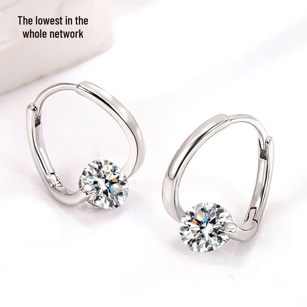 Elegant Cross-Border Irregular Diamond Ear Cuffs: Luxury, Modern Women's Niche Design