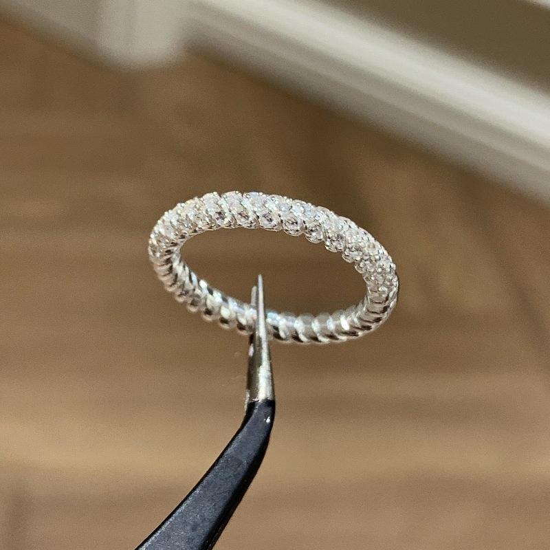 

Кольцо из серебра высокого класса «Люкс Лайт» с бриллиантами, суперблестящее кольцо для ношения в комплекте, с простым дизайном, кольцо для темпераментного указательного пальца