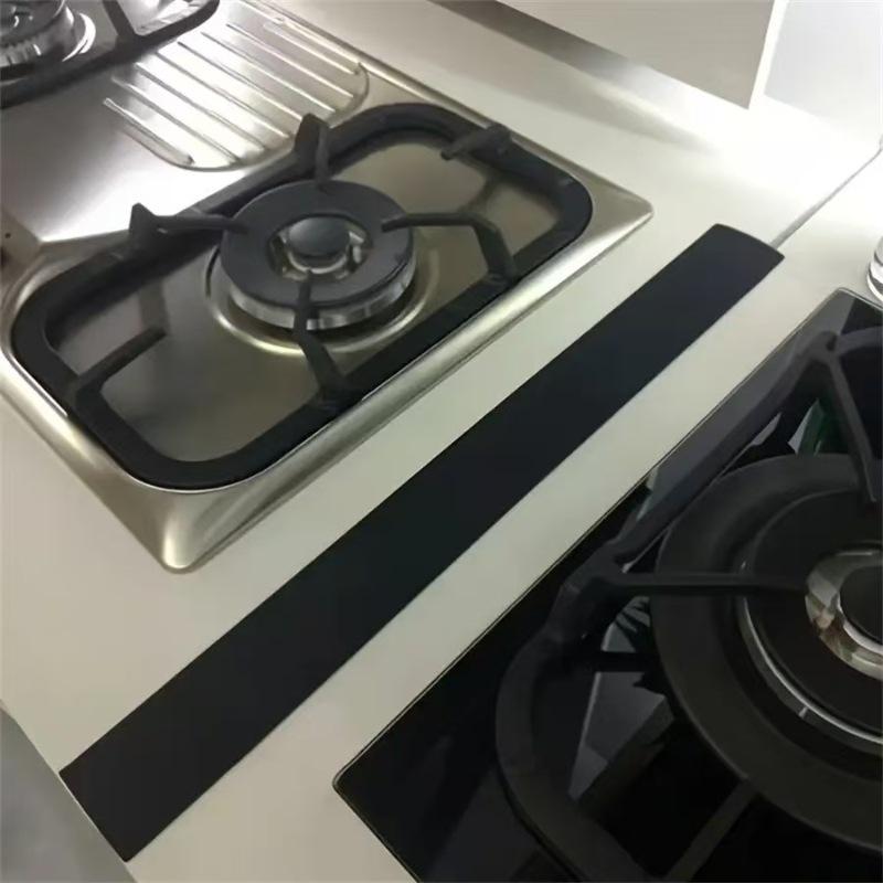 1Pc Elastic  Lids Stove Counter Gap Cover Kitchen Utensils Accessories T-shaped Strip Slit Filler