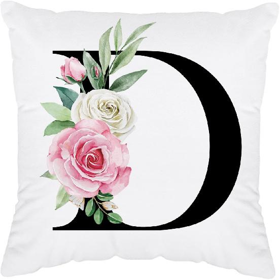 Initial Pillow Covers 18x18 - Monogram L Pillow Cover, Initial Letter Throw Pillow Cover, Monogram Pillow Case L, Monogrammed Gifts for Women, L