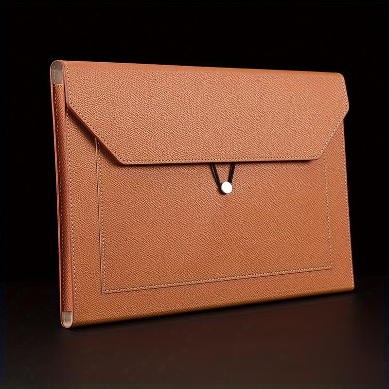 

[Модная папка-конверт большой вместимости] Папка для файлов формата A4 - Утолщенная версия большой вместимости, офисная папка для хранения для деловых конференций и хранения документов коричневый