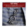 [arcade] key ring carabiner Fashionable men's ladies key case key ring silver gold black Gunmetal Black x black (D type)