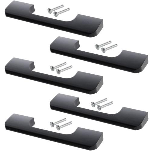 Pstyle. Aluminum Alloy Drawer Handles, Kitchen Replacement Knobs, Set of 5, PST-130 (Black)