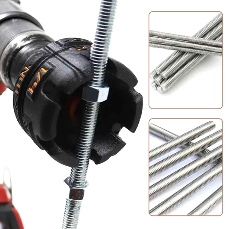 Metal Nut Drill Attachment for Fast Nut Bolt Removal Nut Remover Bolt Extractor Tool for Rack Socket Accessories