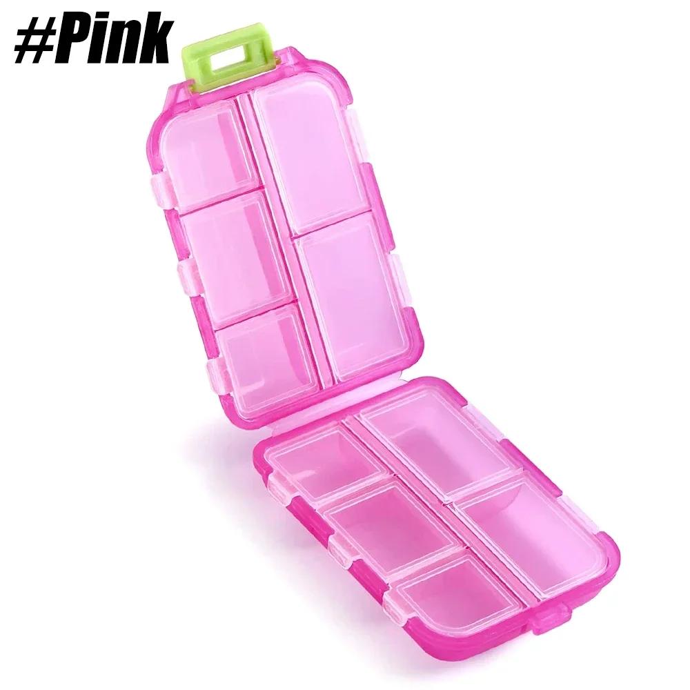 1Pc Travel Pill Organizer,8 Compartments Portable Pill Case,Small Pill Box for Pocket Purse Portable Medicine Vitamin Container