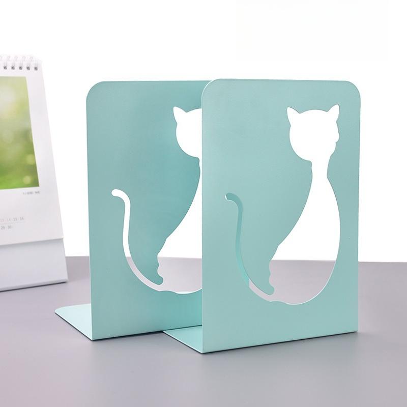 2 Pezzi Semplice Supporto per Libri in Metallo da Scrivania Fermalibri Antiscivolo Organizzatore di Libri per Studenti Fermalibri Grande Spesso Rastrelliera per Conservazione Libri