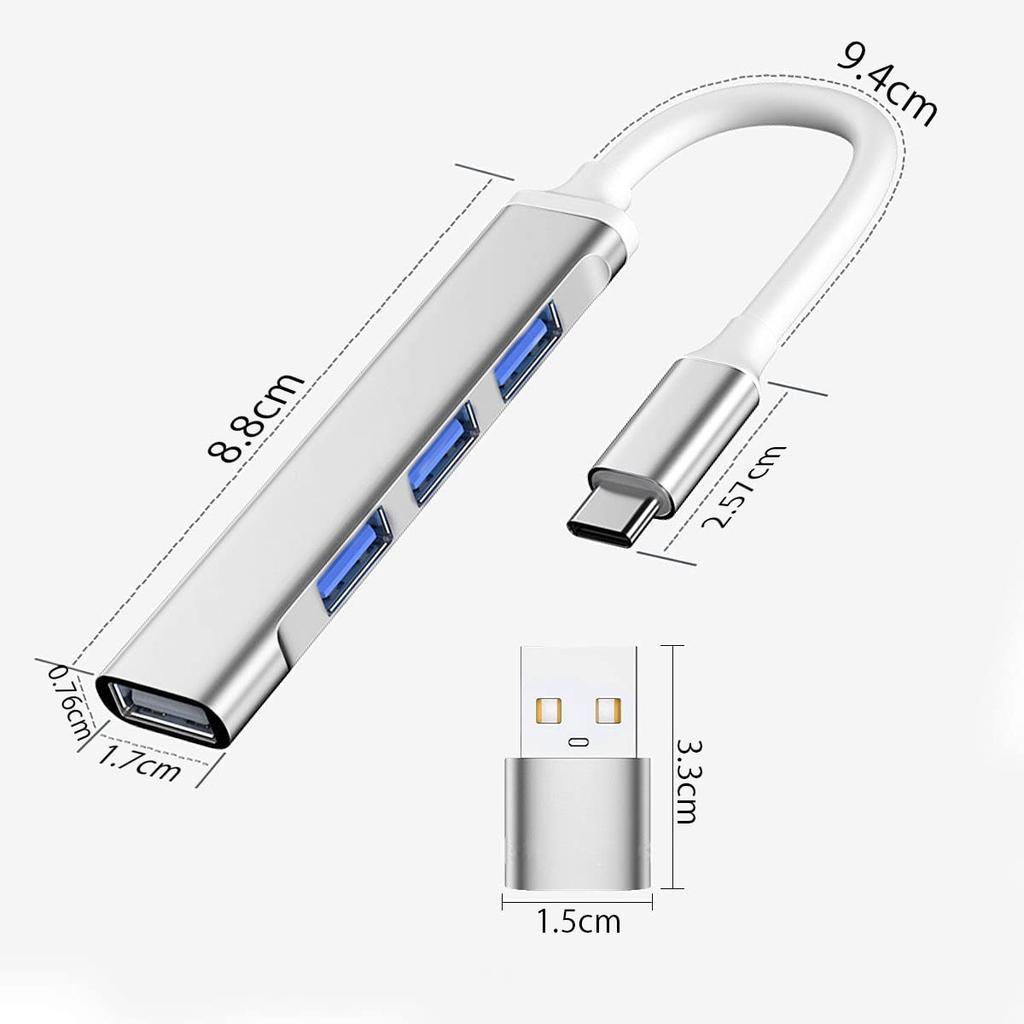 USB Type C Hub HUB High Speed Expansion Lightweight Ultra Small USB Port Smartphone USB Conversion Adapter USB Hub Compatible with Pro Laptop PC USB