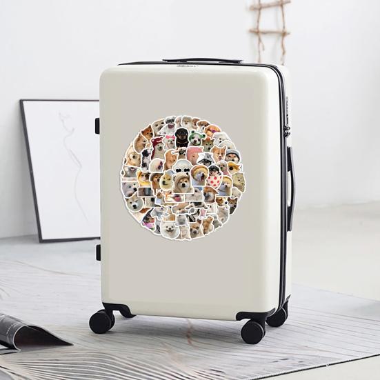 100 stk Søte Hund Meme Klistremerker for Journalføring Bærbar PC Scrapbook Vannflaske Skateboard Vanntett PVC Hundeklistremerker for Barn Tenåringer Jenter Gutter