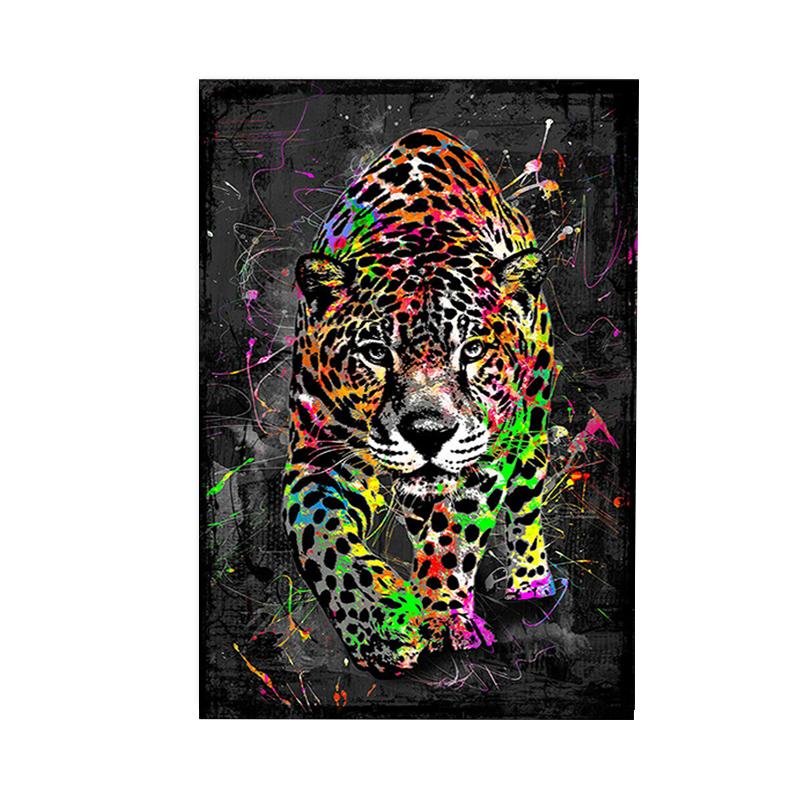 Abstract Colorful Animals Lions Oil Paintings On Canvas  Modern Posters and Prints Wall Art Pictures for Living Room Home Decor