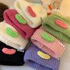 Autumn and winter warm ugly cute funny cartoon sausage mouth wool hat female cute big head circumference knitted ear protection hat tide