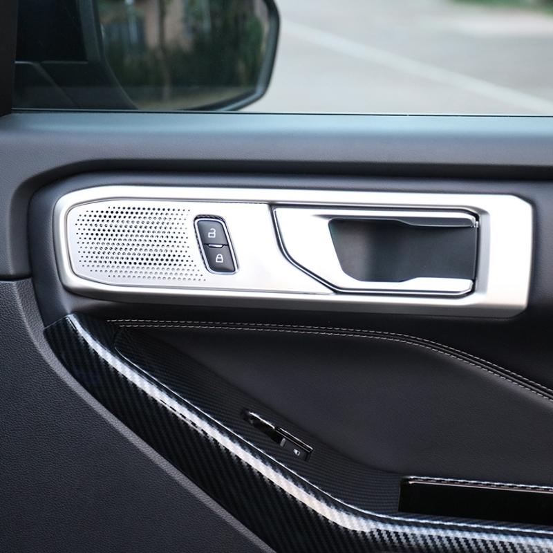 ABAIWAI For Ford Explorer     Interior Speaker Covers Auto Side Door Stereo Audio Sound Loudspeaker Cover Trim