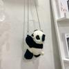 Panda Bag Plush With Zipper Closure For Daily Use And Cute Cartoon Style