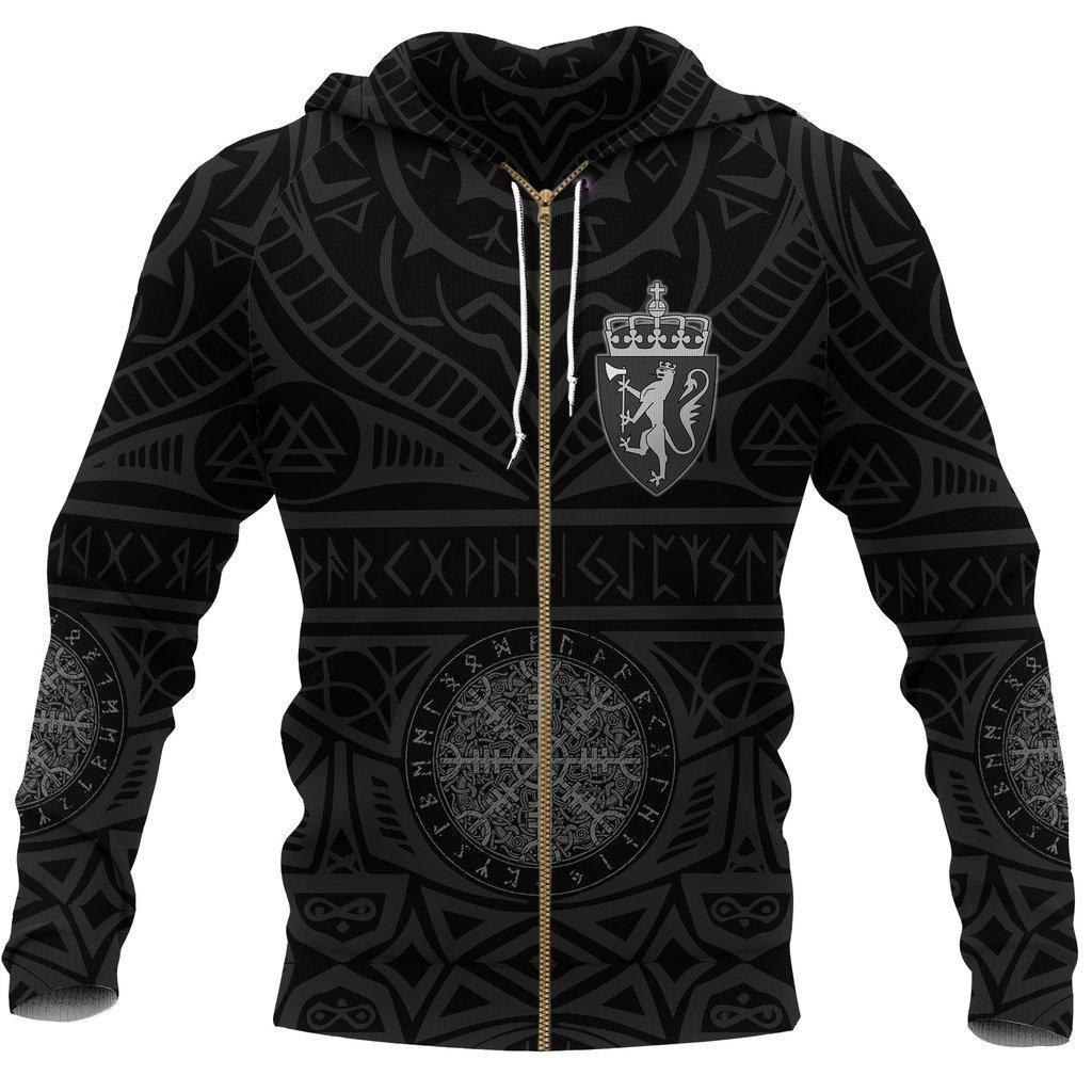 New Tattoo Printed Zipper Hooded Sweatshirt Personality 3D Men