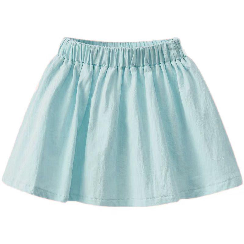 Half Length Skirt Girls' Summer Outfit Thin Student Skirt Girls' A-line Skirt Children's Pleated Skirt Summer