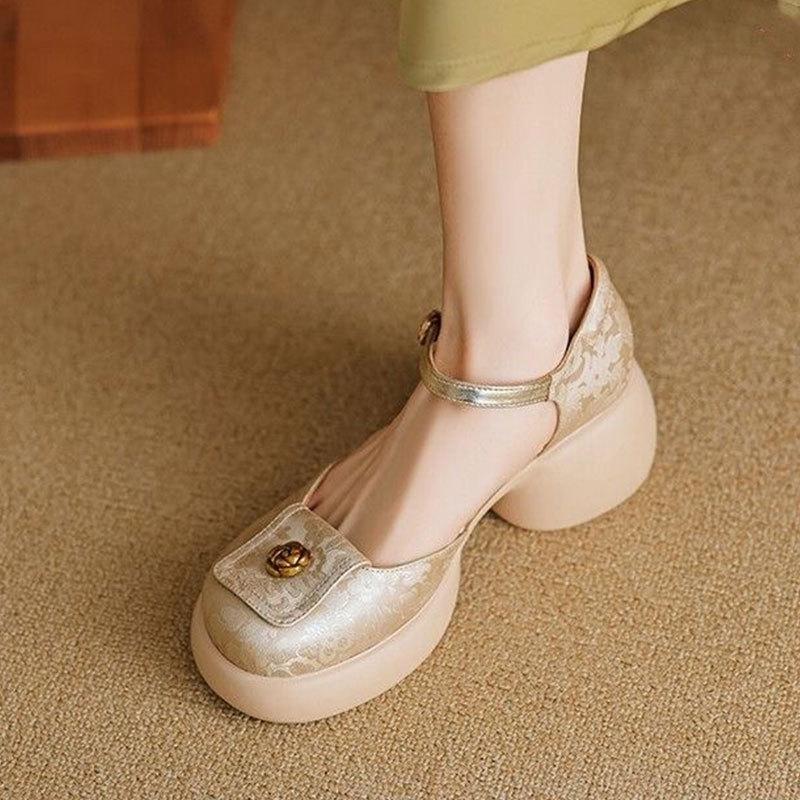 With skirt super fairy versatile sandals to increase the height of Mary Jane shoes 2025 new summer temperament high heel single shoes women