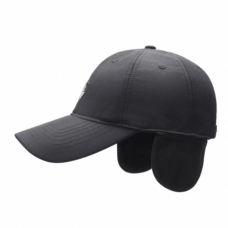 Middle-Aged And Elderly Men'S Hats, Winter Ear Protection Peaked Caps, Outdoor Thickened Windproof And Cold-Proof Baseball Caps, Cotton Caps, Tide
