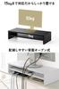Sanwa Direct Monitor 2 Width 60 x Depth 25 x Height 13 Total Load Capacity 15 Wooden Monitor Display Computer White Stand, Tiers, cm, kg, Stand,