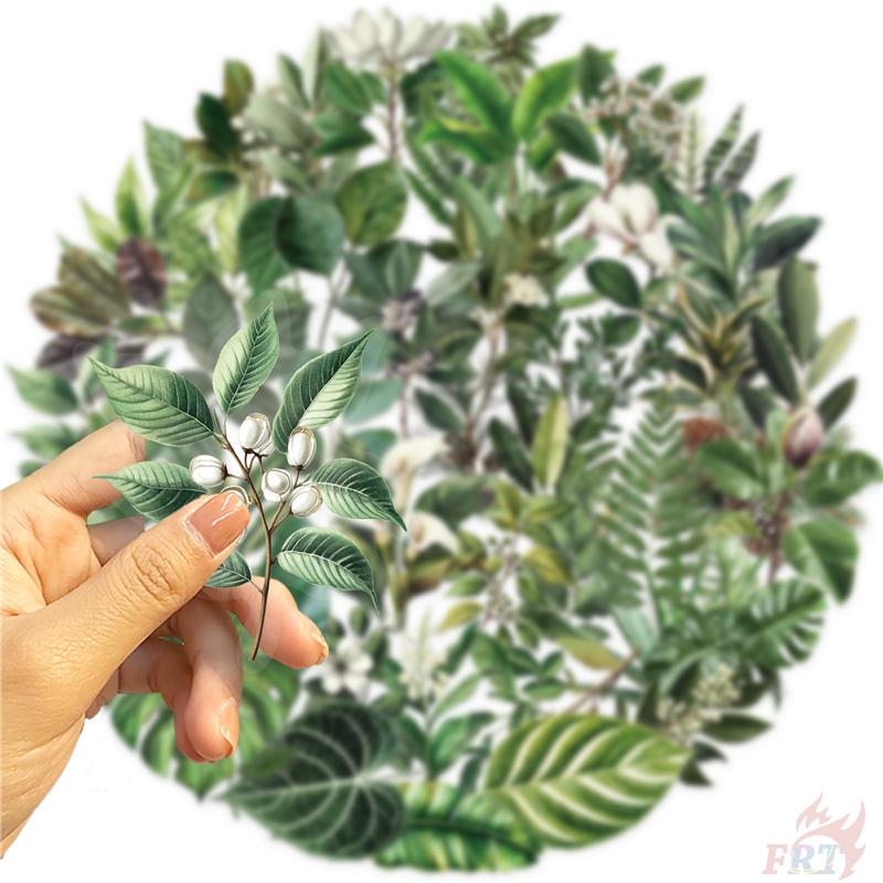 50Pcs/Set Green Leaves Series 02 PET Stickers Waterproof DIY Fashion Doodle Decals Stickers