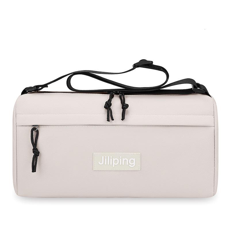 

Новая сумка-мессенджер в стиле outdoor для занятий спортом, женская, большой вместимости, повседневная, универсальная, простая наплечная сумка, модная сумка-цилиндр белый