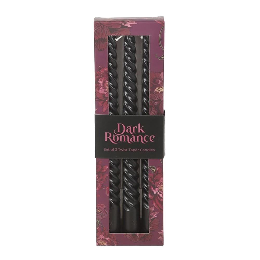 Something Different Dark Romance Twist Taper Candle (Pack of 3)