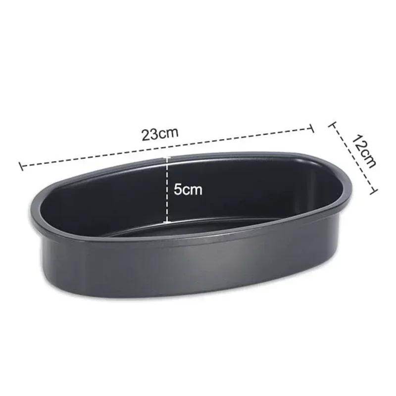 Steel Baking Tray Loaf Baking Bread Tin Oval Carbon Mold Tool Kitchen Non-stick 23CM Cheesecake Accessories Pans