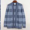 Sunshine House Spring New Arrival Export Fashion LL Home Cotton Striped Long Sleeved Women's Sweater Coat Sweater Cardigan