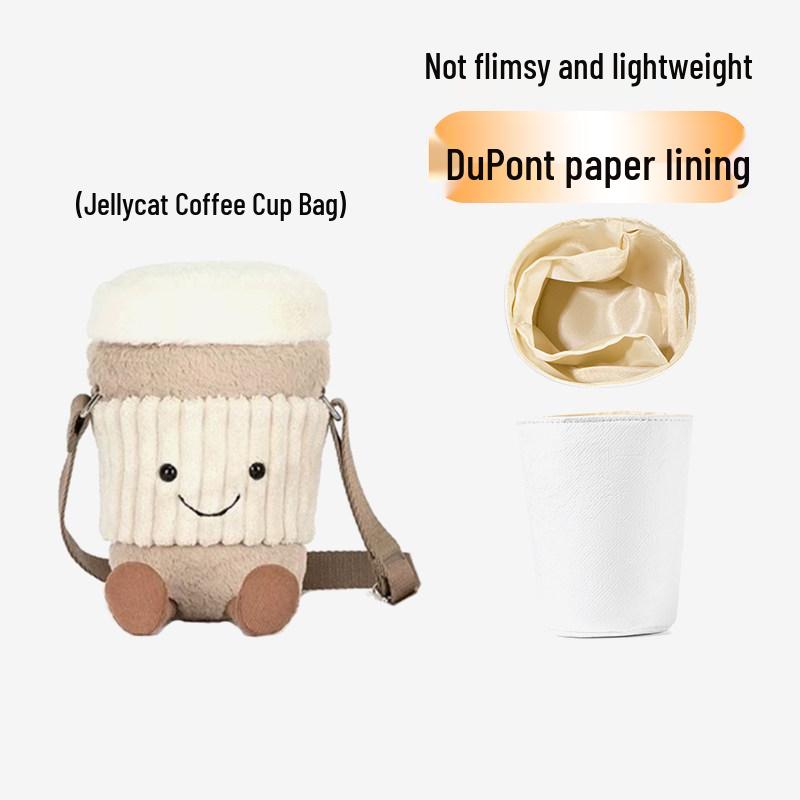 Jellycat Coffee Cup Liner Bag - Waterproof DuPont Paper Middle Bag and Support Accessories