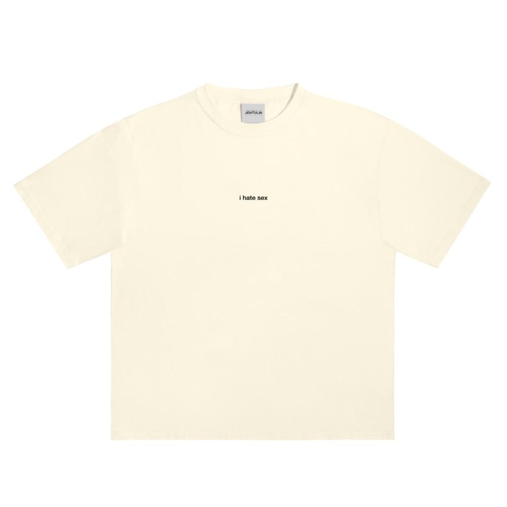 Harajuku Mens Tshirt Oversized Cotton Y2k Streetwear Hip Hop Korean I Hate Letter Graphic Short Sleeve Tops Aesthetic Clothing