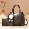 Urban Minimalist Tote Bag Pu Material With Print Contrast Color For Daily Use