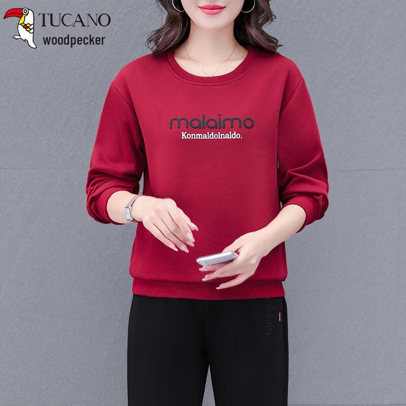 Woodpecker Women s Casual Long-Sleeve Slimming Sweatshirt Top 2XL