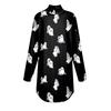 Tee Shirts For Women Fall Casual Long Sleeve Shirts Sweatshirt Vintage Printed High Neck Top Pullover