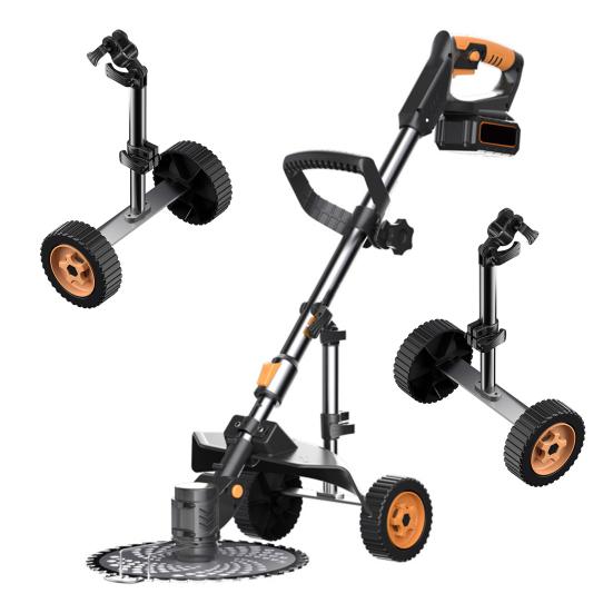 Weed Wacker Auxiliary Wheels Adjustable Height Lawn Mower Attachment Wheels Walk Behind String Trimmer Wheels for Easy Push Weed Trimmer